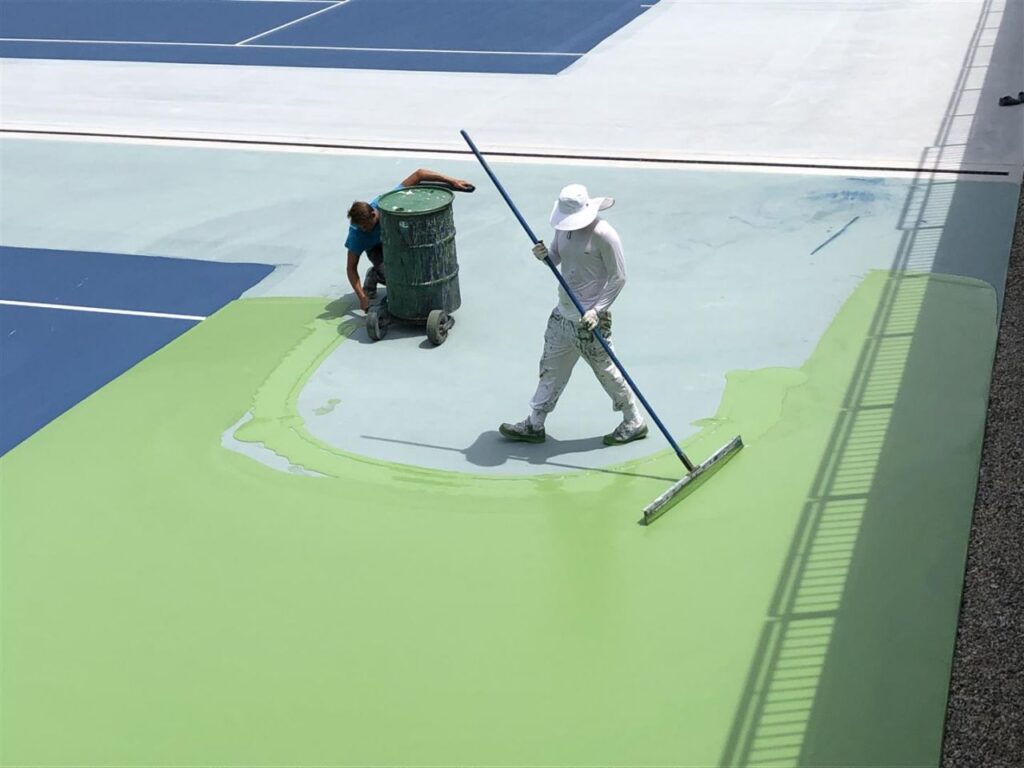 tennis court painting